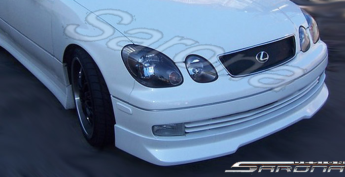 Custom Lexus GS300/400 Front Bumper Add-on  Sedan Front Lip/Splitter (1998 - 2005) - $299.00 (Part #LX-001-FA)